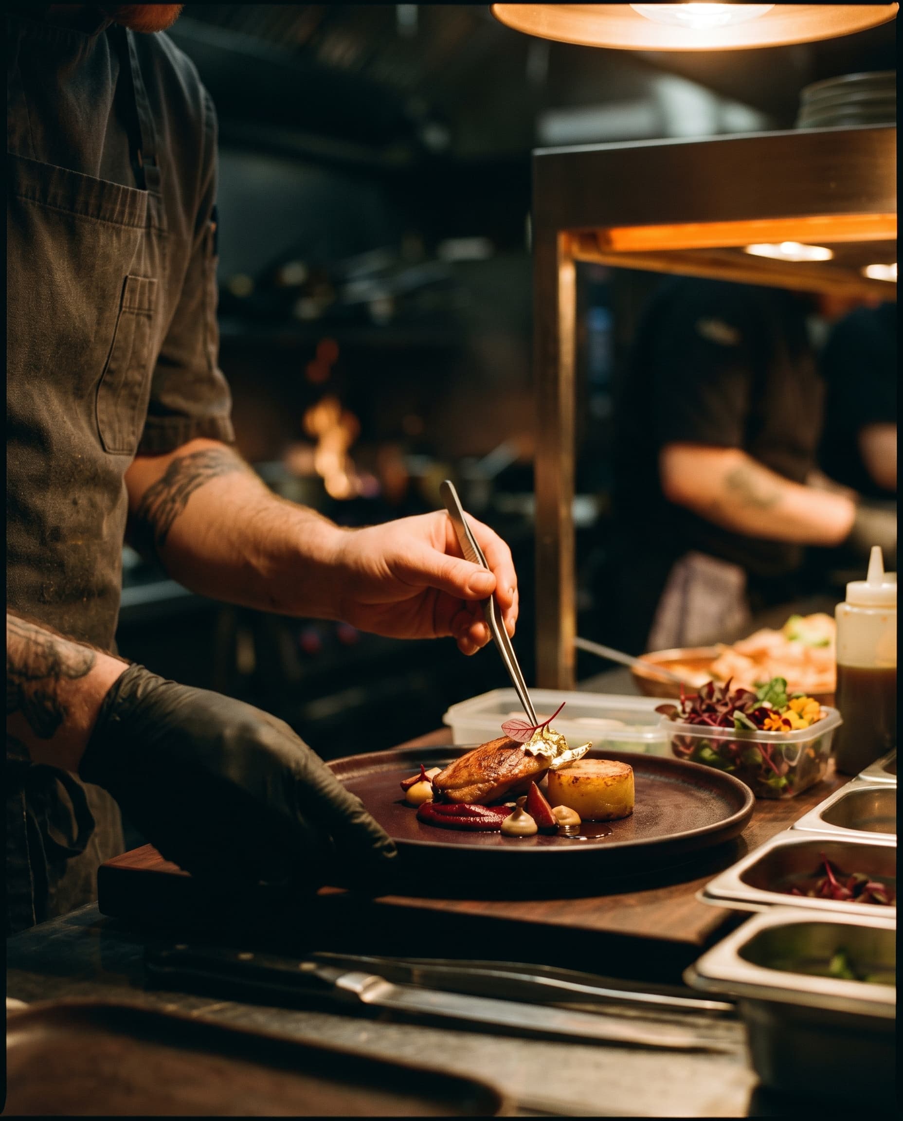 A dish plated at the pass